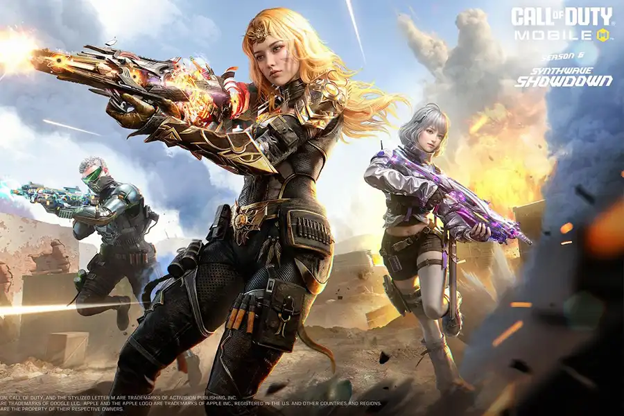 Some beautiful characters in an exciting battle in Call of Duty: Mobile.