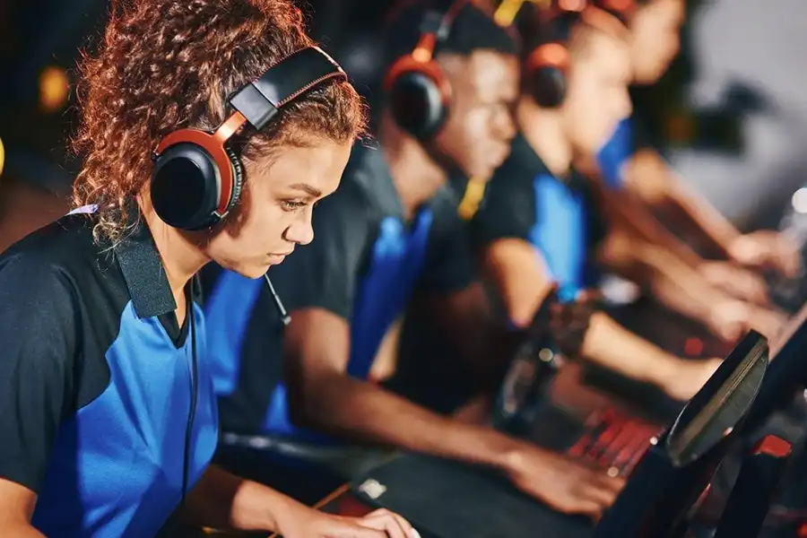 Picture of Gamers Competing in an ESports Event.