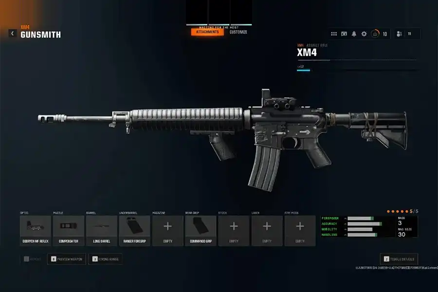 Image of XM4, a very powerful gun from Call of Duty: Black Ops 6.