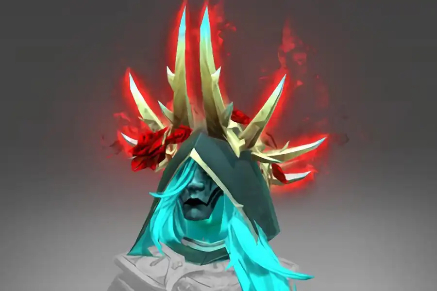 Image of Rose of Moira in Dota 2 with glowing red crown.