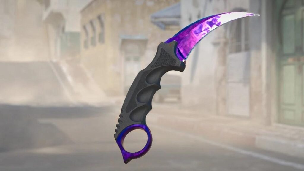 a violet and sharp knife in Counter-Strike 2