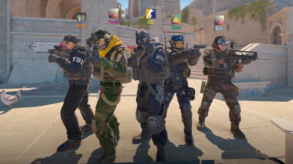 a screenshot of different players of Counter-Strike 2