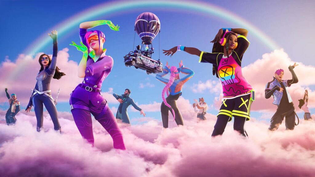 A wallpaper of Fortnite
