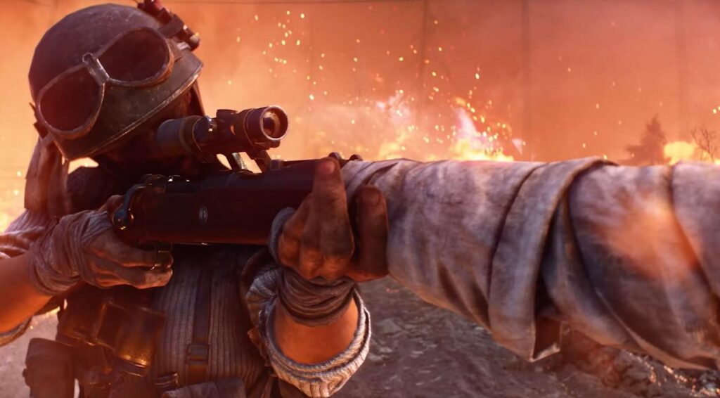 A picture of a Sniper in Firestorm.