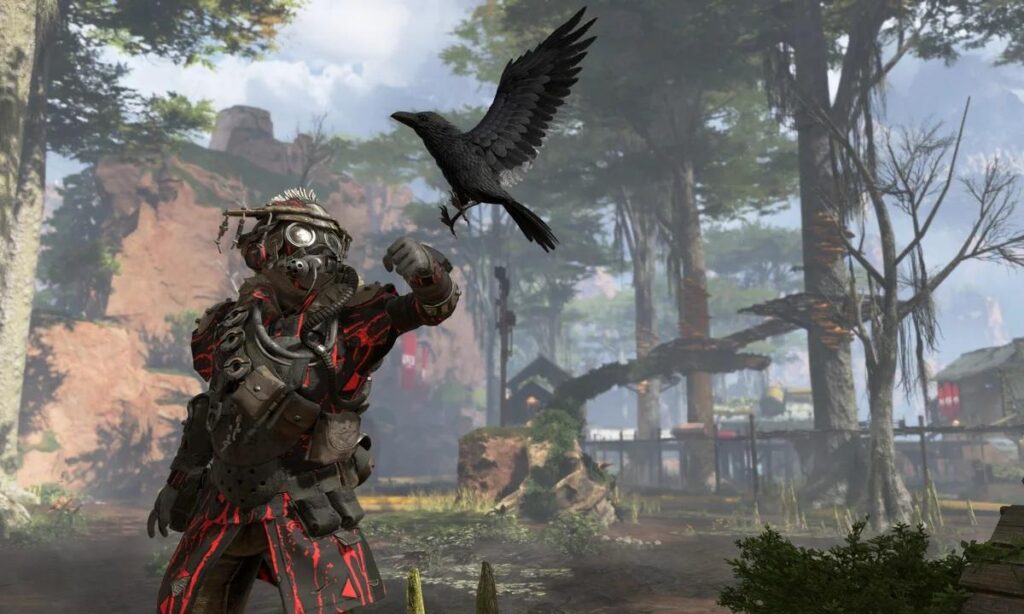a picture of Bloodhound from Apex Legends.