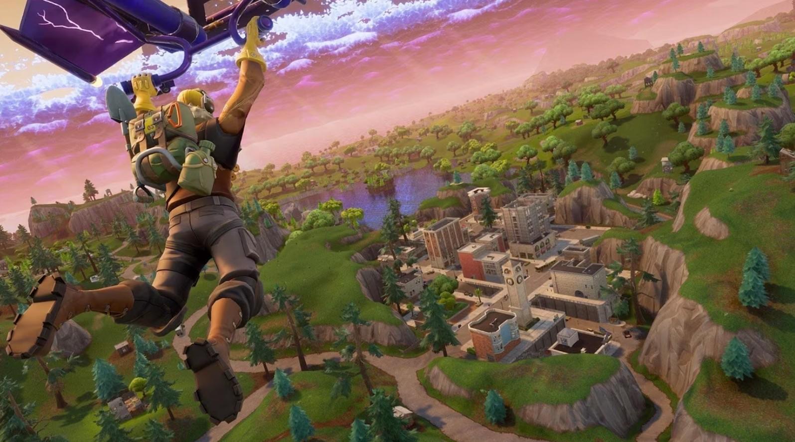 A wallpaper of Fortnite.