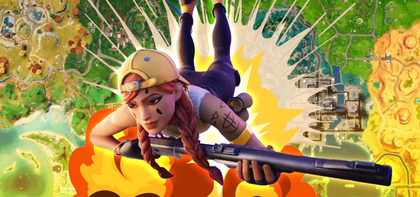 The main wallpaper of Fortnite.