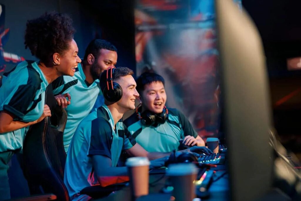 an Esports Team playing games.