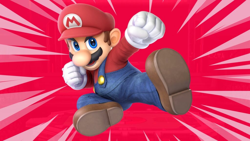 a picture of the beloved Mario in Super Smash Bros