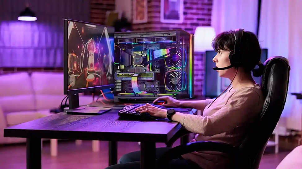A picture of a gamer