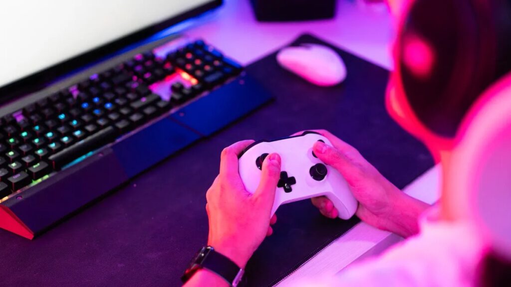 A picture of a gamer