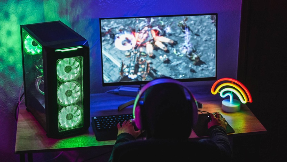 A picture of a gamer