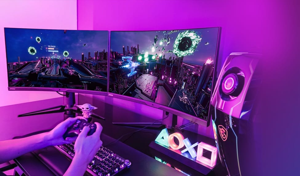A picture of a gamer