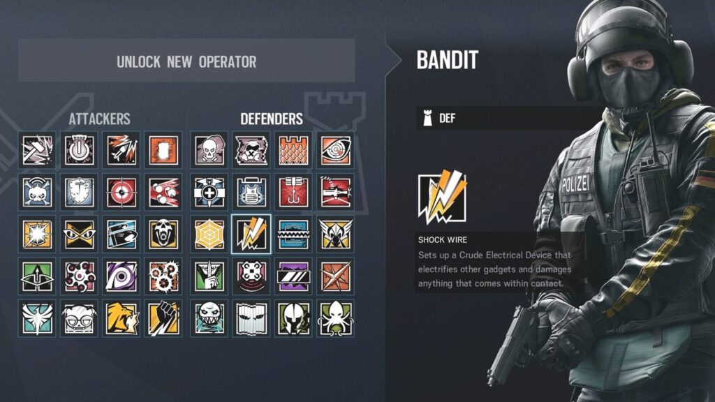 a picture of Bandit from Rainbow Six Siege