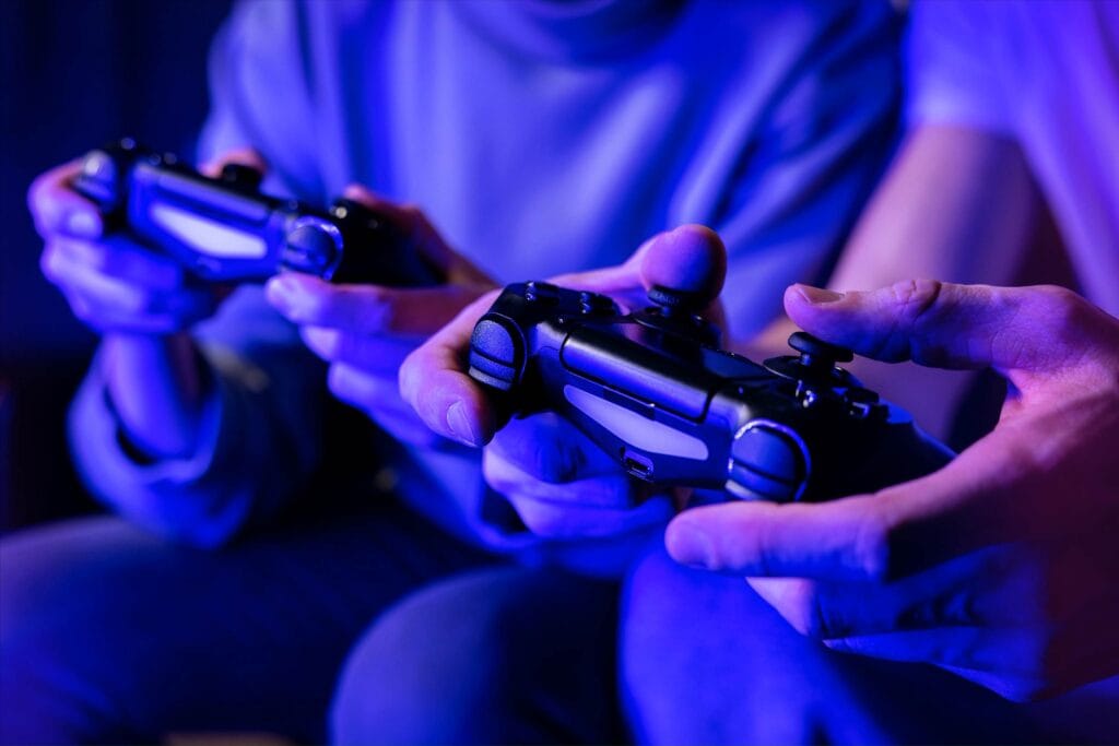 A picture of two players