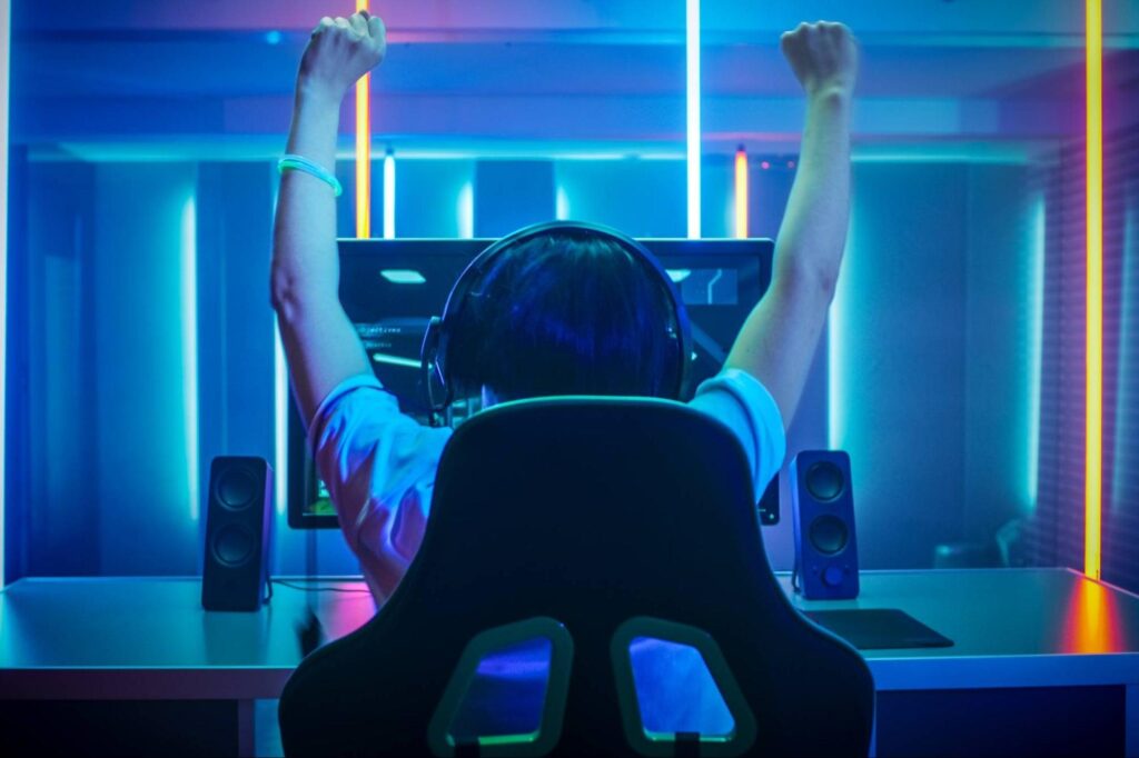 A picture of a gamer