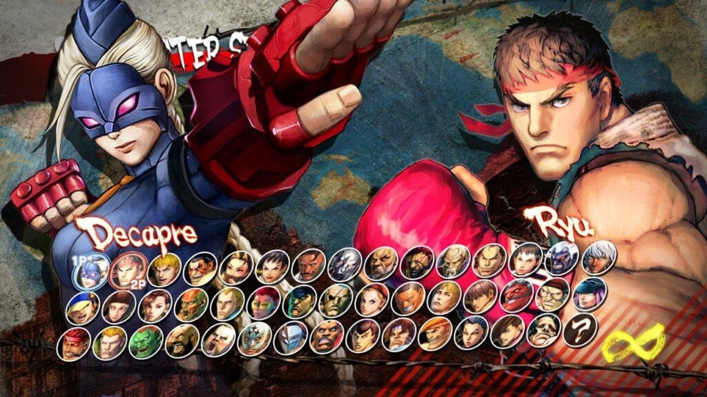 A wallpaper of the Street Fighter roster