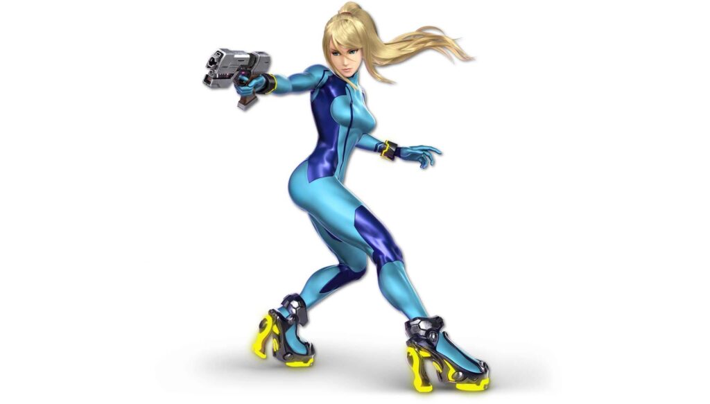 an image of Samus from the Metroid Series in Super Smash Bros