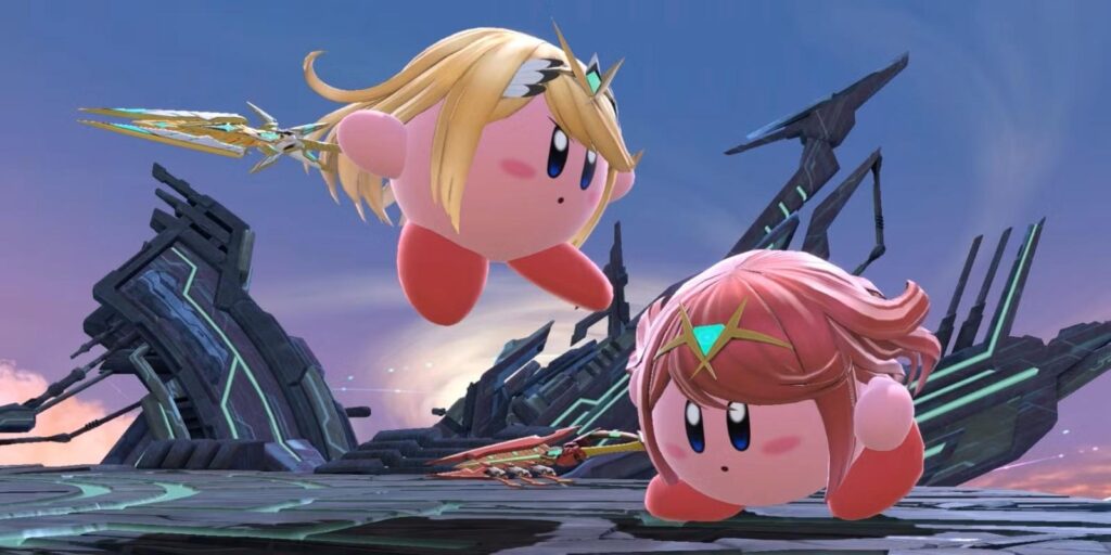 a picture of Kirby in Super Smash Bros