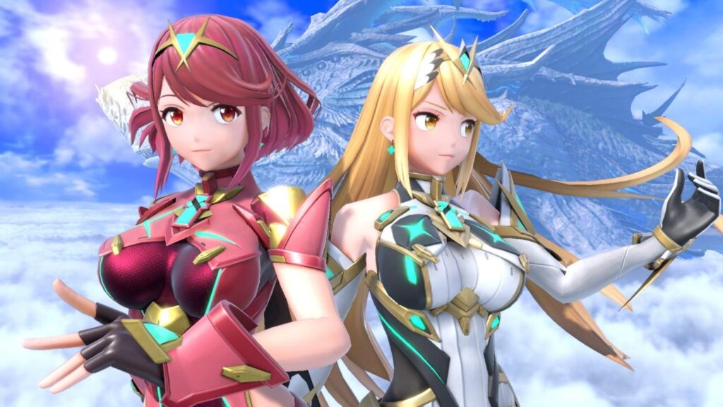 characters from Xenoblade Chronicles 2 in Super Smash Bros