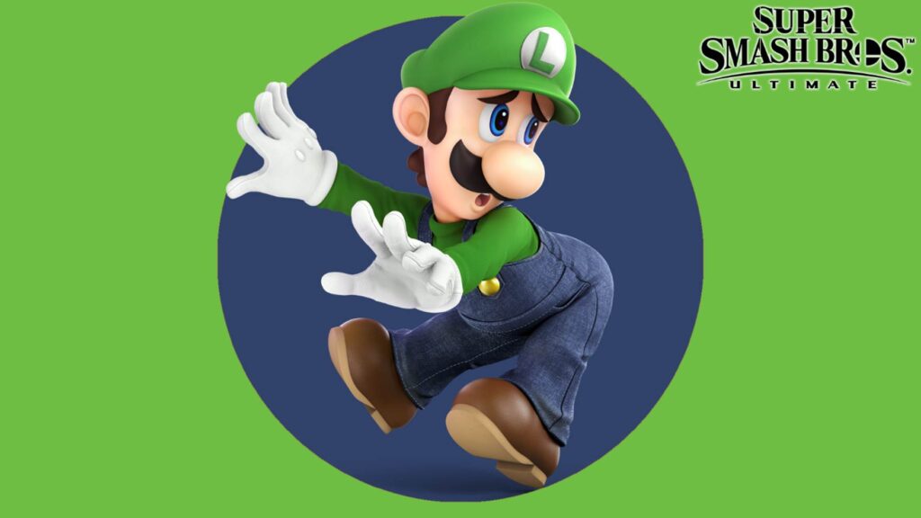a picture of fan favorite Luigi in Super Smash Bros