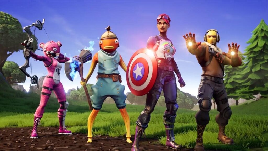 A wallpaper of Fortnite