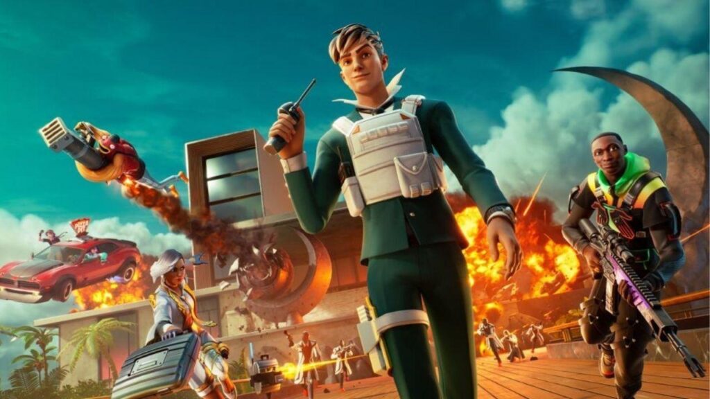 A wallpaper of Fortnite