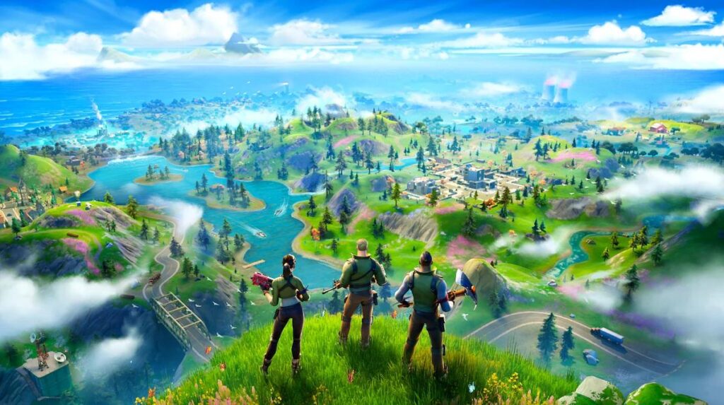 A wallpaper of Fortnite