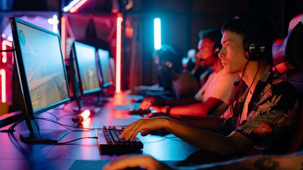 picture of a male player competing in a Game Tournament