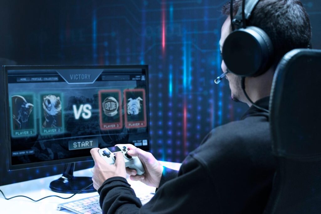 A picture of a gamer