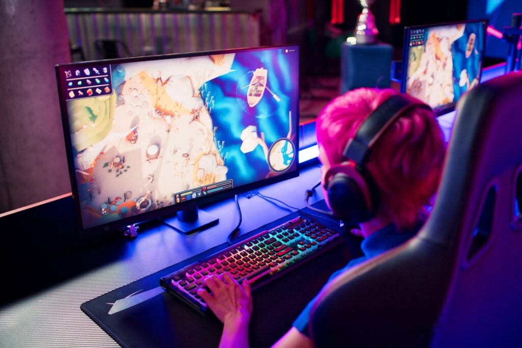 A picture of a gamer