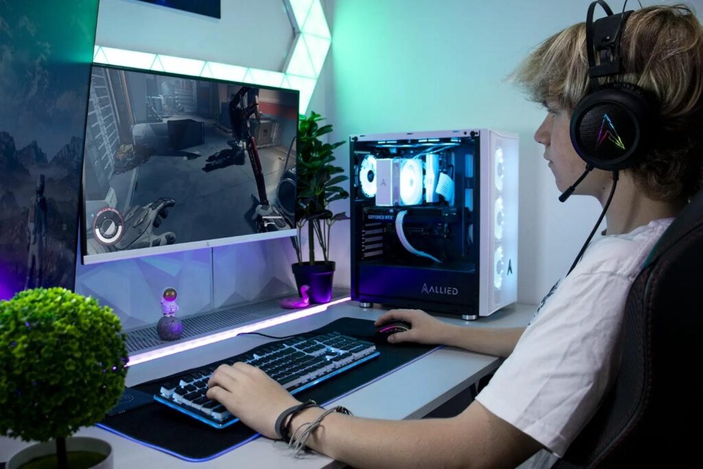A picture of a gamer