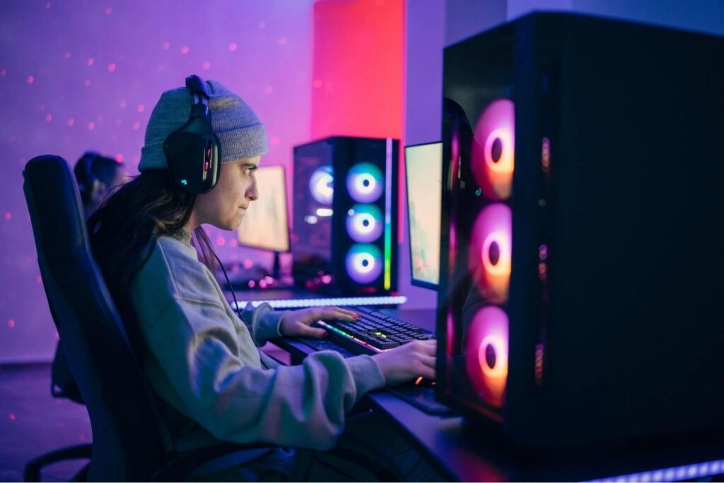 A picture of a gamer
