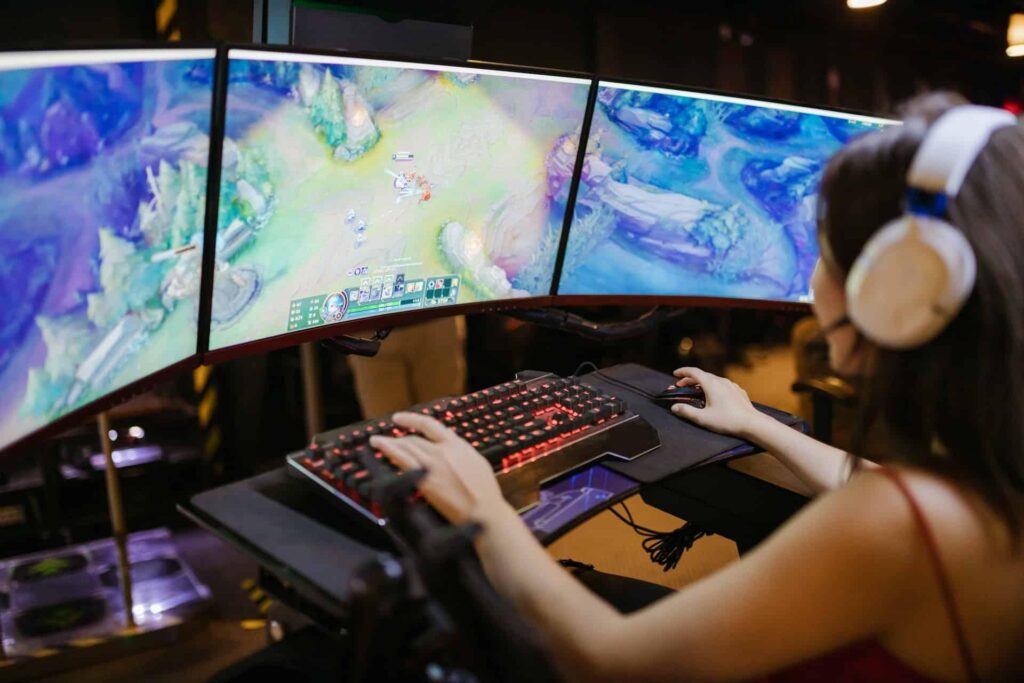 A picture of a gamer