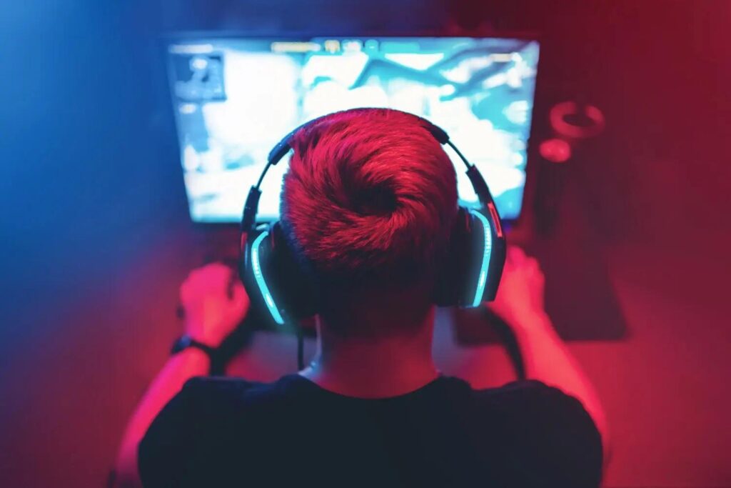 A picture of a gamer