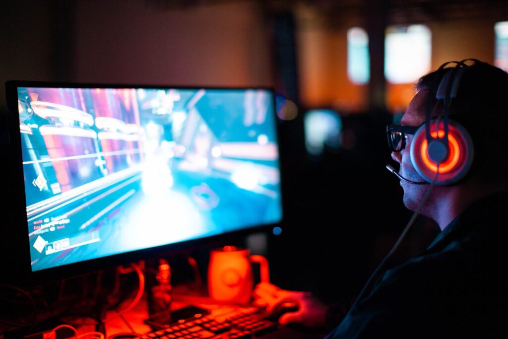 A picture of a gamer