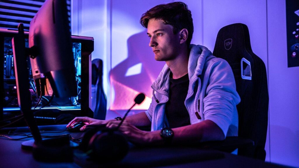 A picture of a gamer