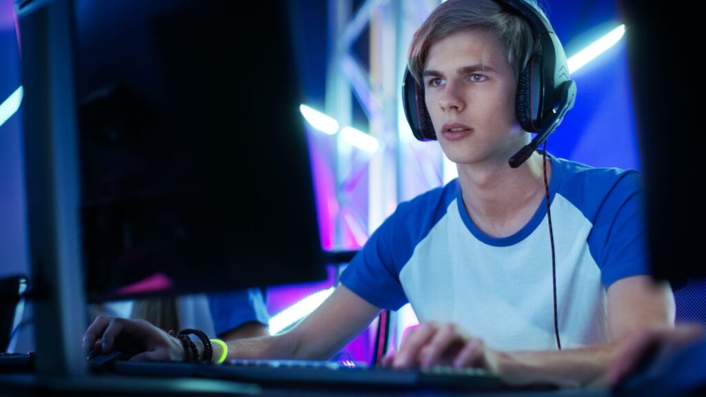 A picture of a gamer