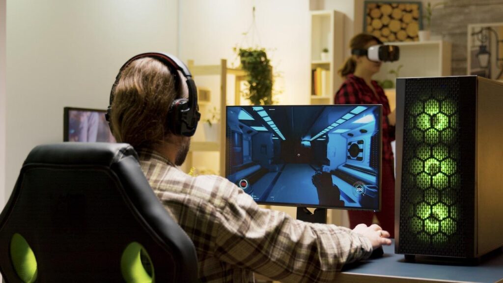 A picture of a gamer