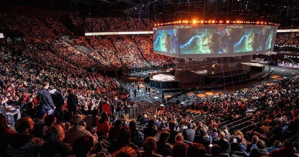 a picture of a crowded Esports Event