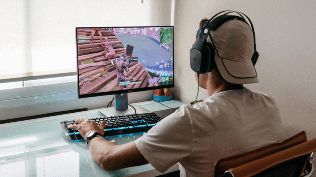 A picture of a gamer
