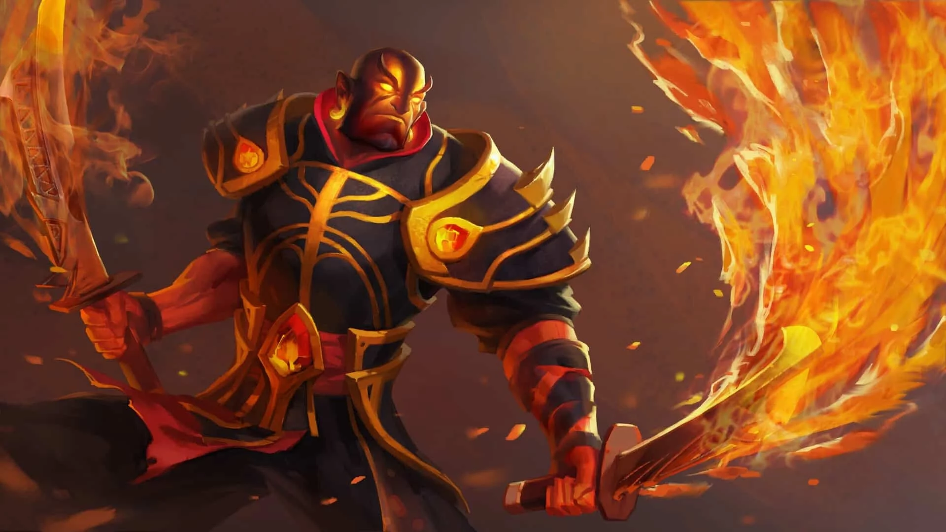 A wallpaper of Ember Spirit from Dota 2.