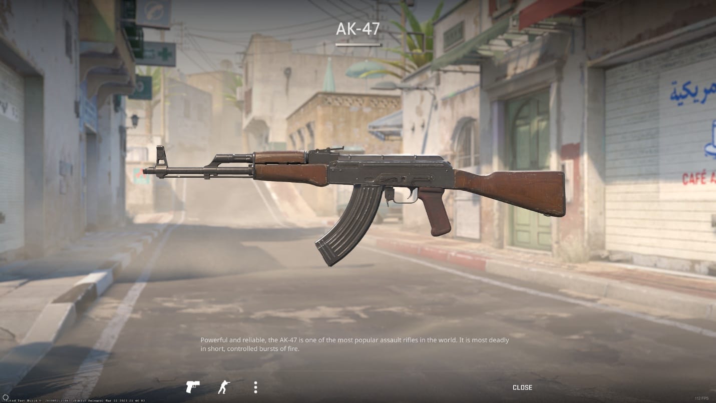 a screenshot of the AK-47 from Counter-Strike 2.
