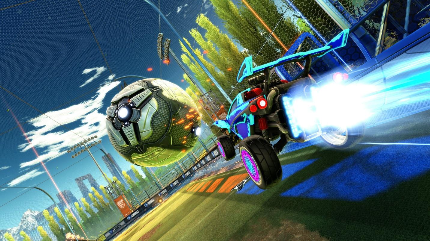 a wallpaper of Rocket League.