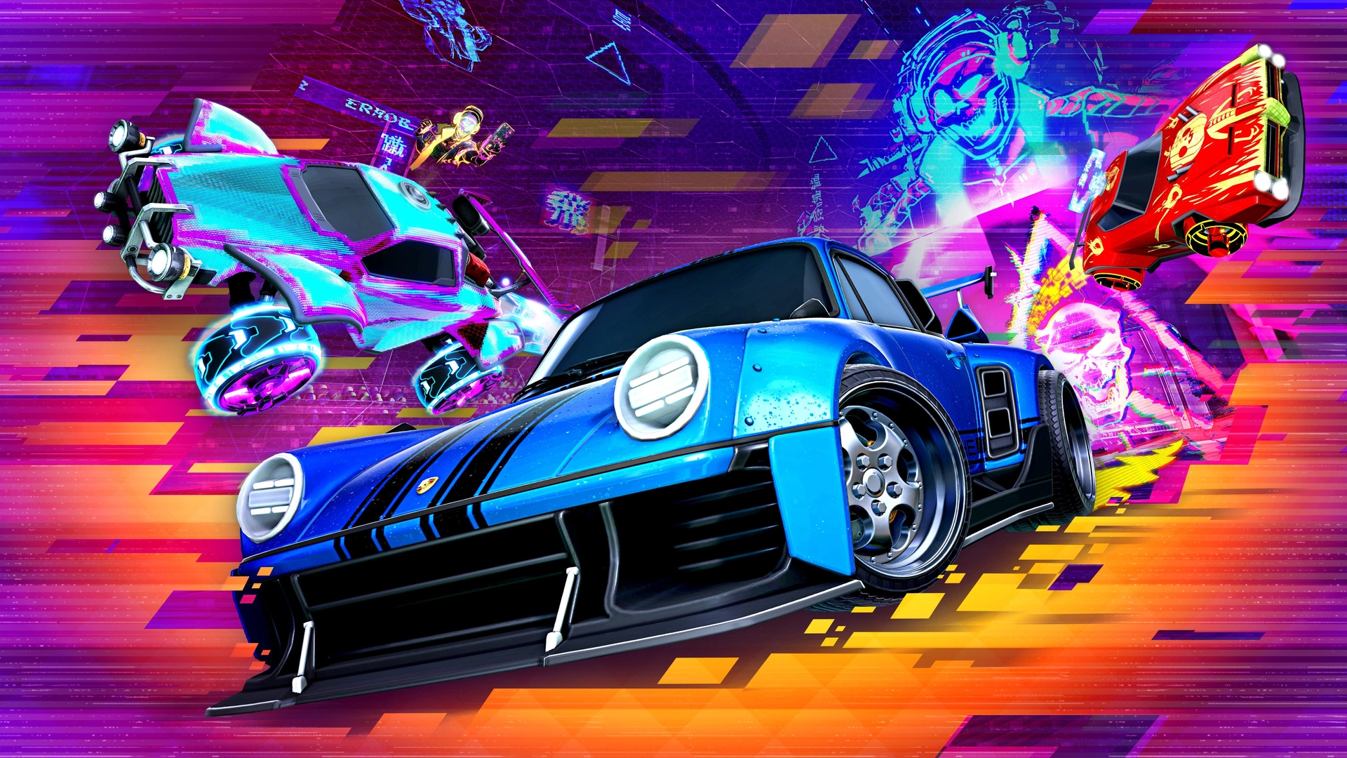 a wallpaper of Rocket League.