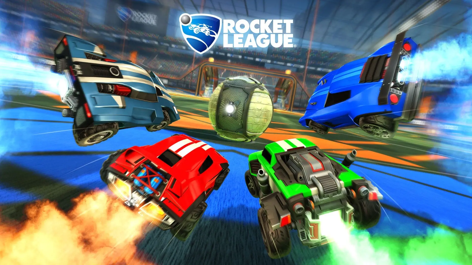 a wallpaper of Rocket League.
