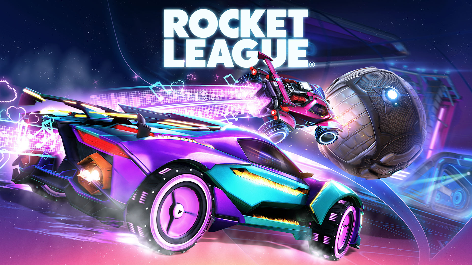 A wallpaper of Rocket League.