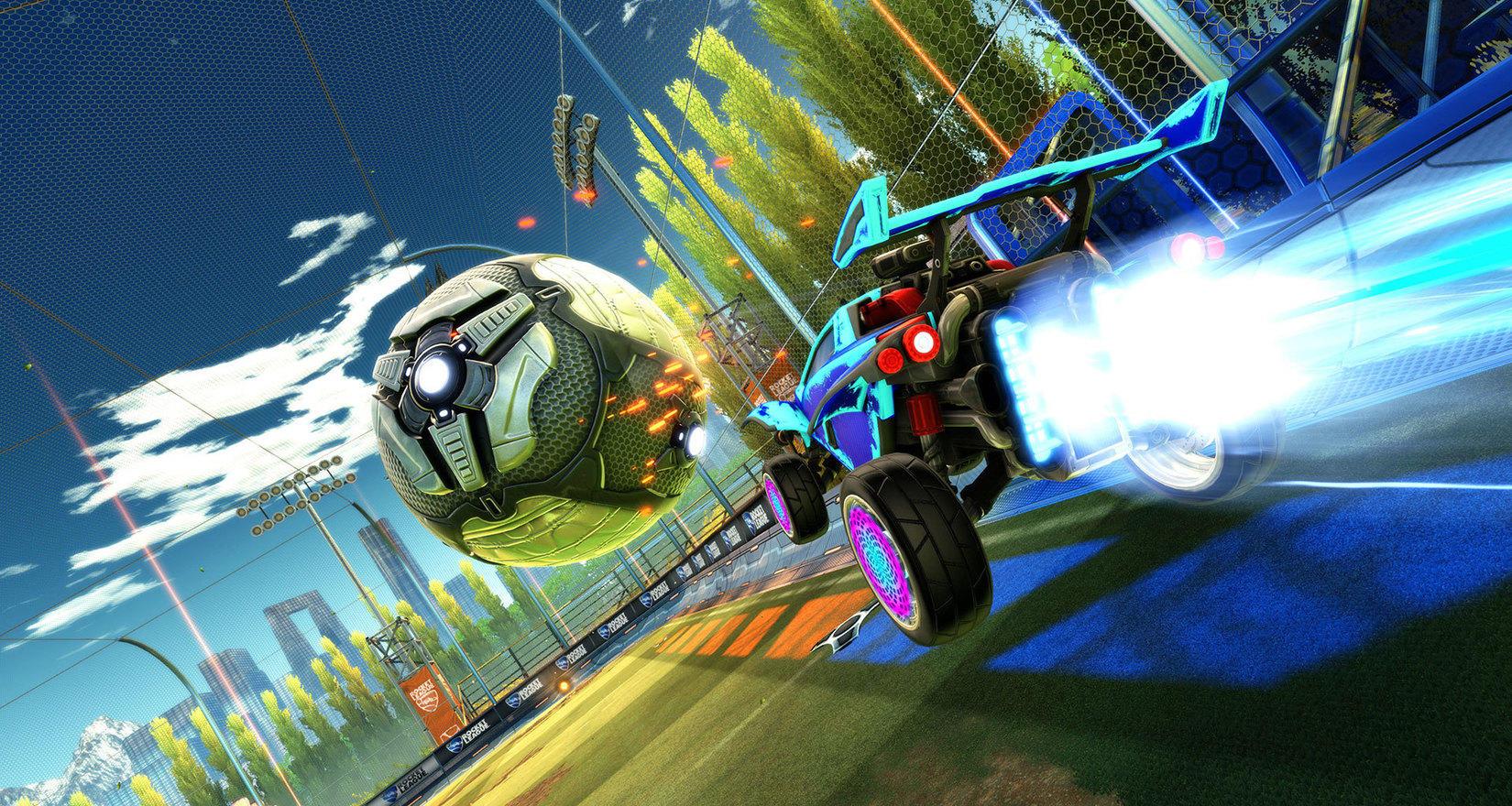 A wallpaper of Rocket League.
