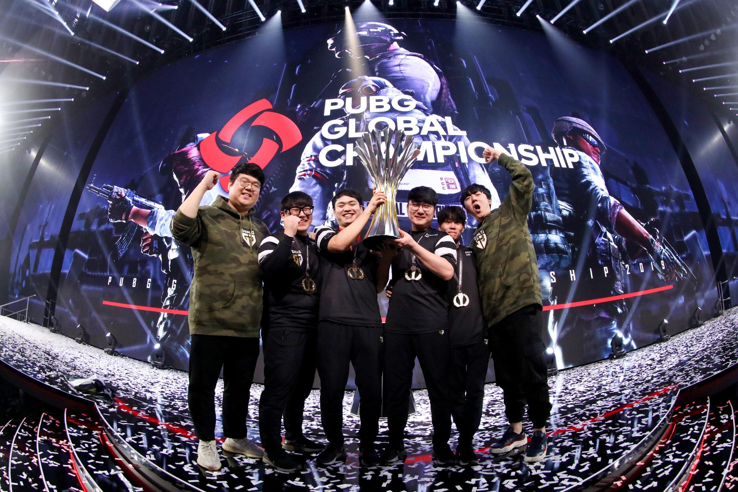 A wallpaper of a gaming tournament.