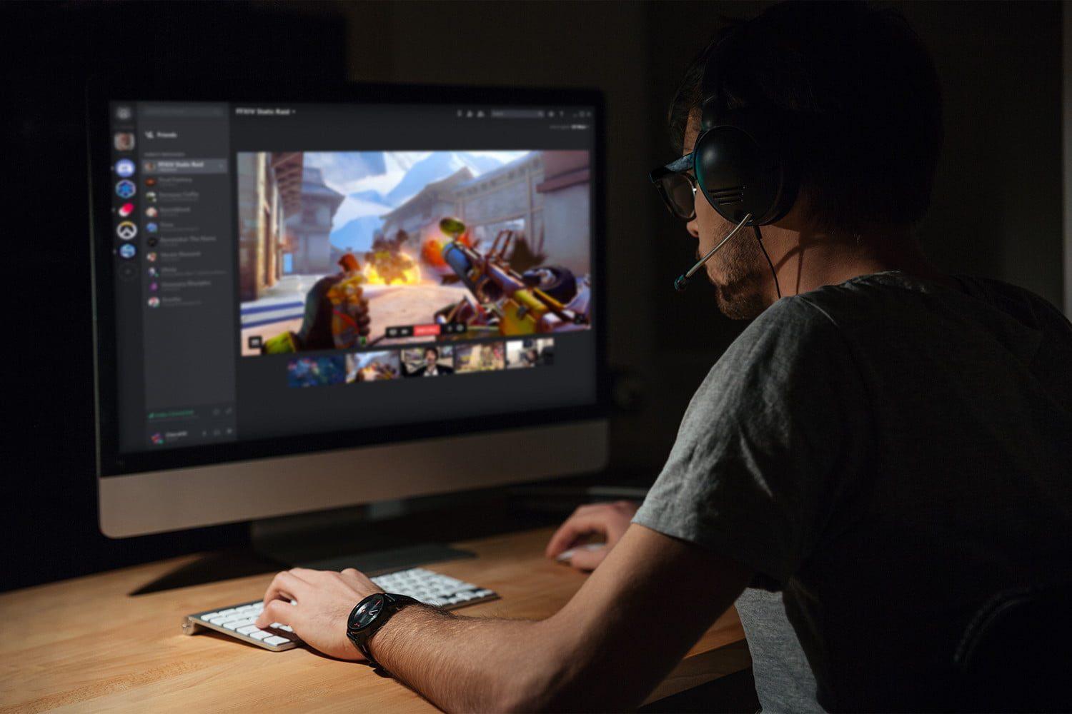 A picture of a gamer.